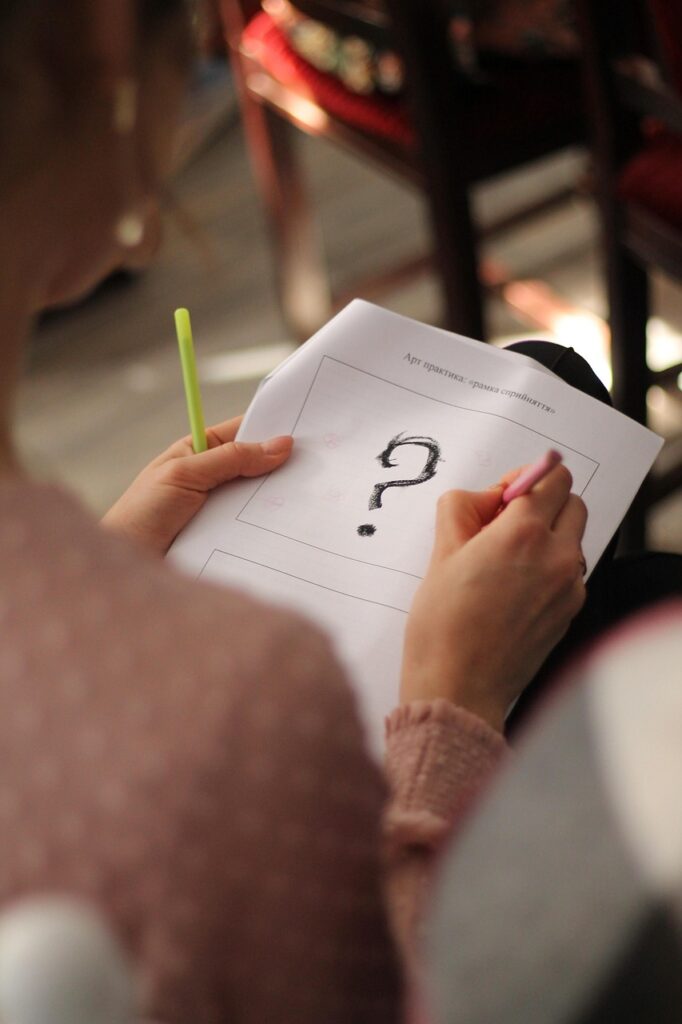 question, woman, hand, sign, question, question, question, question, question