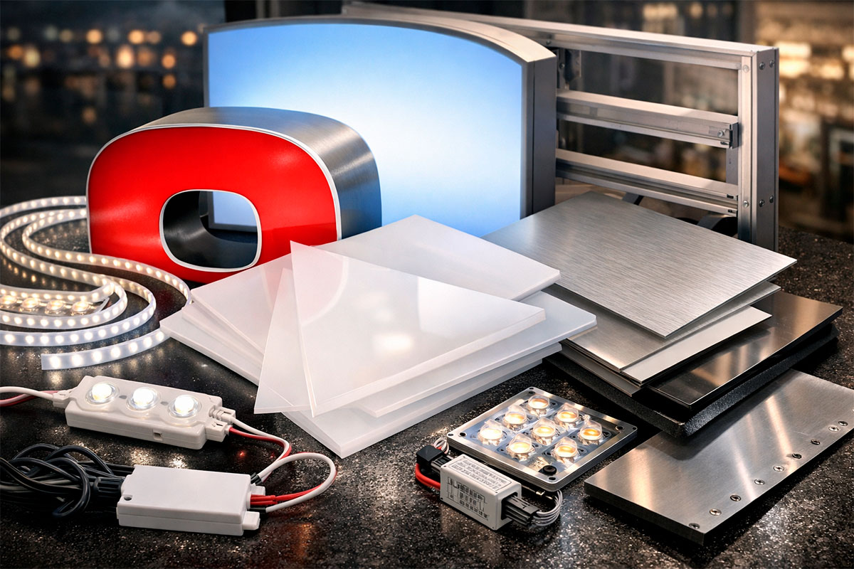 Materiales para letreros luminosos